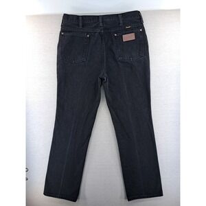 Vtg Wrangler Jeans Mens 34x32 Black 936BLK Slim Denim Western Made USA W33"